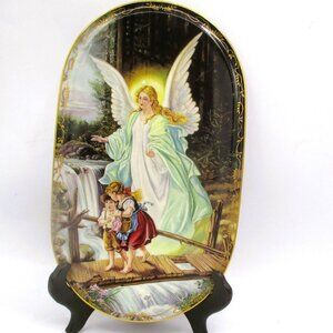 1995 Bradford Exchange Guardian Angel Porcelain Plate With 18K Gold Trim  "Behüt